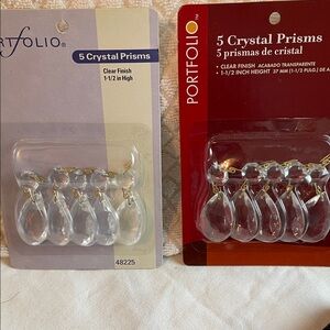 10 Clear Crystal Prisms Set of 2 Vintage 2003